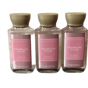 3 Champagne Toast Travel Size Shower Gel Bath & Body Works 3 fl.oz. New